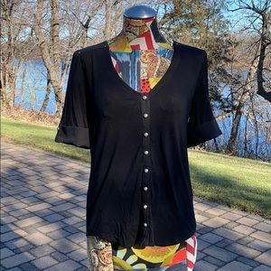 Black button down shirt